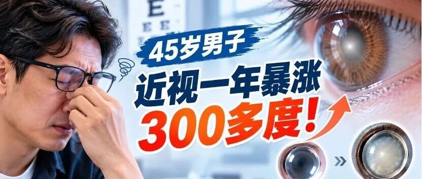 45岁男子近视一年暴涨300多度，竟然是白内障！年轻人也可能中招？
