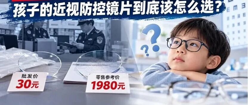 30元近视防控镜片标价1980元！央视曝光后，家长最该关注的是什么？